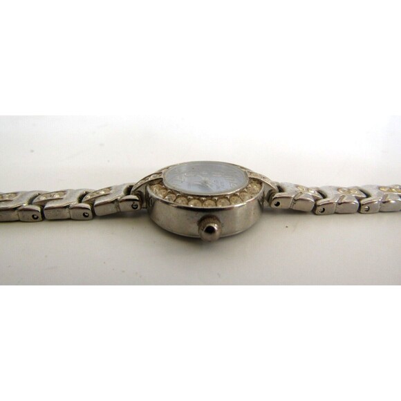 Gloria Vanderbilt Ladies Wrist Watch Vintage Rhinestone Bezel Bracelet Quartz - Picture 7 of 10